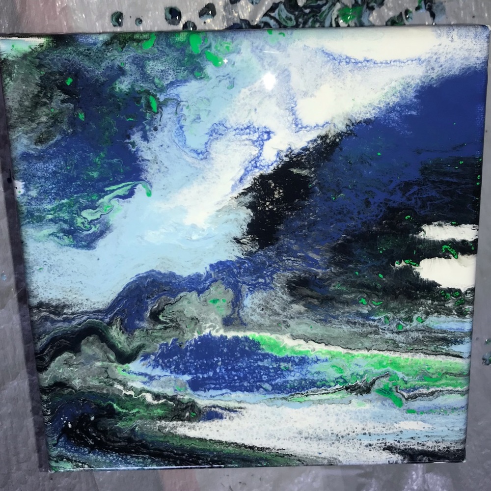 Abstract Acrylic Pour Painting